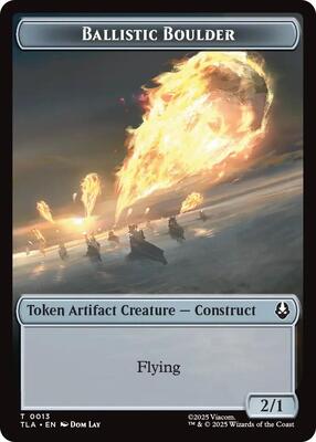 Ballistic Boulder // Food (0019) Double-Sided Token card from Avatar: The Last Airbender