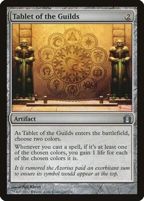 Tablet of the Guilds card from Return to Ravnica