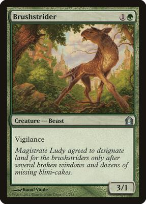Brushstrider card from Return to Ravnica