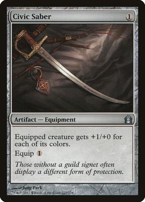 Civic Saber card from Return to Ravnica
