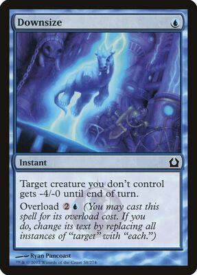 Downsize card from Return to Ravnica