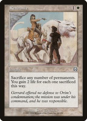 Renounce card from Mercadian Masques