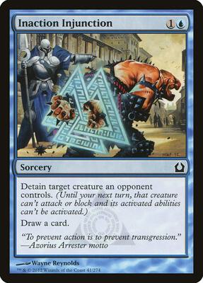 Inaction Injunction card from Return to Ravnica