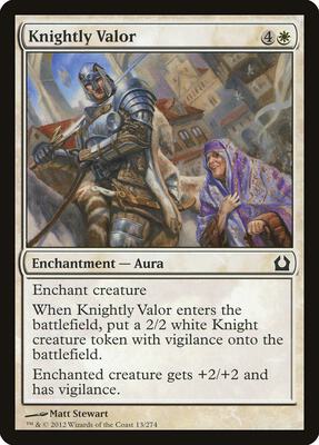 Knightly Valor card from Return to Ravnica