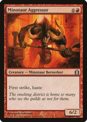 Minotaur Aggressor card from Return to Ravnica
