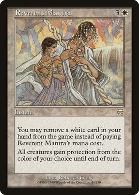 Reverent Mantra card from Mercadian Masques