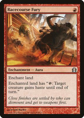 Racecourse Fury card from Return to Ravnica
