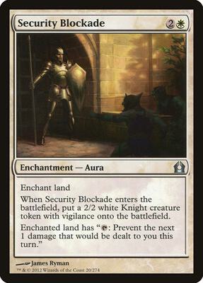 Security Blockade card from Return to Ravnica