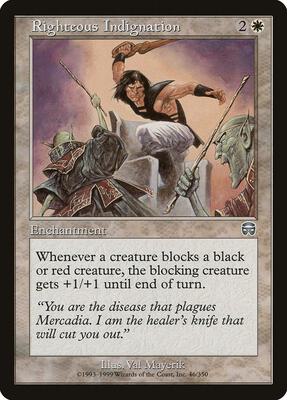 Righteous Indignation card from Mercadian Masques