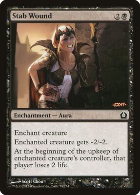 Stab Wound card from Return to Ravnica