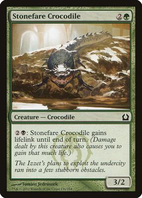 Stonefare Crocodile card from Return to Ravnica