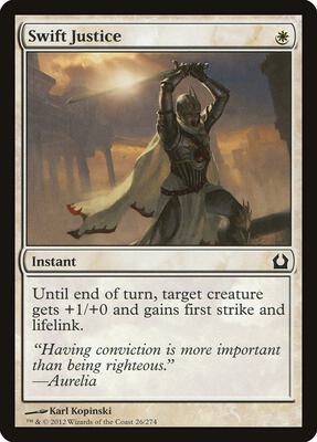 Swift Justice card from Return to Ravnica