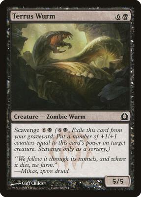 Terrus Wurm card from Return to Ravnica