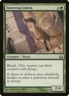 Towering Indrik card from Return to Ravnica