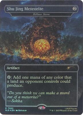 Shu Jing Meteorite - Fellwar Stone (Rainbow Foil) card from Secret Lair Drop Series