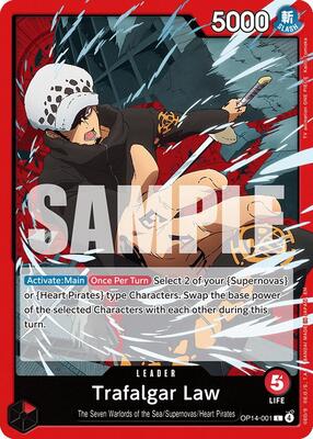 Trafalgar Law - OP14-001 card from The Azure Sea's Seven