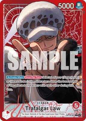 Trafalgar Law - OP14-001 (Alternate Art) card from The Azure Sea's Seven