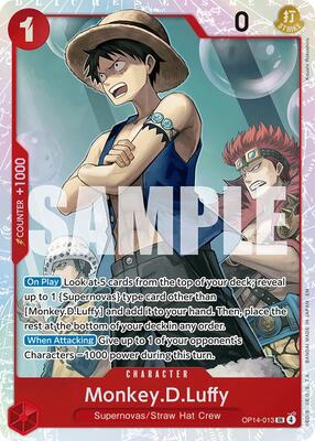 Monkey.D.Luffy - OP14-013 card from The Azure Sea's Seven