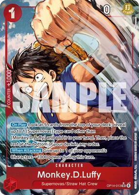 Monkey.D.Luffy - OP14-013 (Alternate Art) card from The Azure Sea's Seven