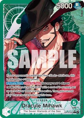 Dracule Mihawk - OP14-020 (Alternate Art) card from The Azure Sea's Seven