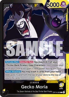 Gecko Moria - OP14-080 card from The Azure Sea's Seven