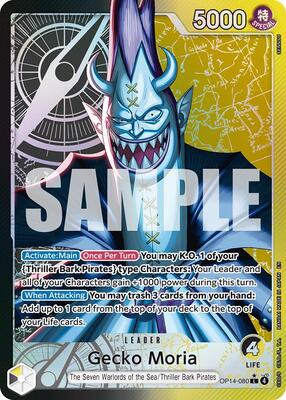 Gecko Moria - OP14-080 (Alternate Art) card from The Azure Sea's Seven