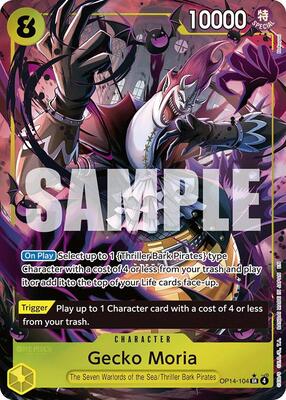 Gecko Moria - OP14-104 (Alternate Art) card from The Azure Sea's Seven