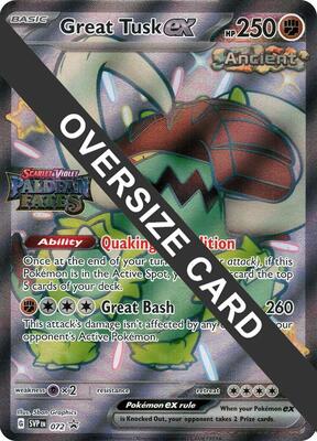 Great Tusk ex - 072 (Paldean Fates Stamped) card from Jumbo Cards
