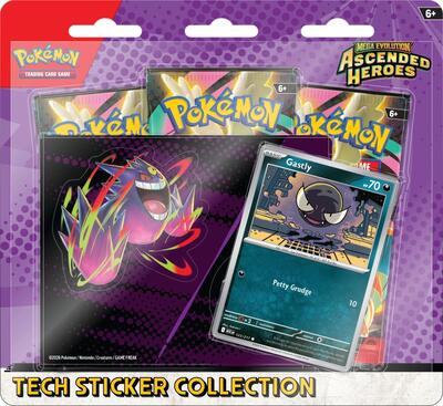 Mega Evolution: Ascended Heroes Tech Sticker Collection - Gastly card from ME: Ascended Heroes