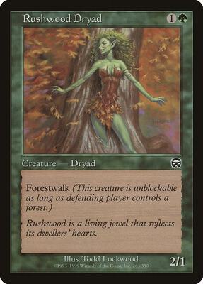 Rushwood Dryad card from Mercadian Masques
