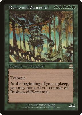 Rushwood Elemental card from Mercadian Masques