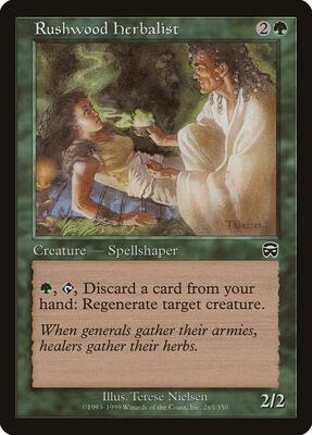 Rushwood Herbalist card from Mercadian Masques