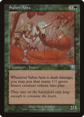 Saber Ants card from Mercadian Masques