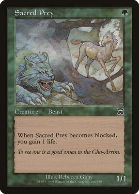 Sacred Prey card from Mercadian Masques