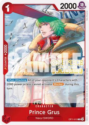 Prince Grus (Judge Pack Vol. 7) card from One Piece Promotion Cards