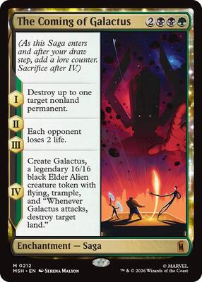 The Coming of Galactus card from Marvel Super Heroes