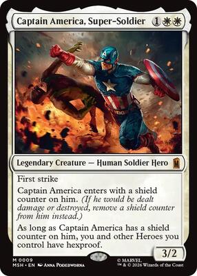 Captain America, Super-Soldier card from Marvel Super Heroes