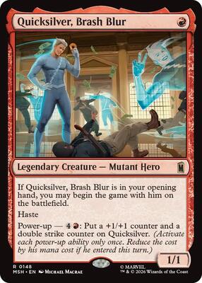 Quicksilver, Brash Blur card from Marvel Super Heroes