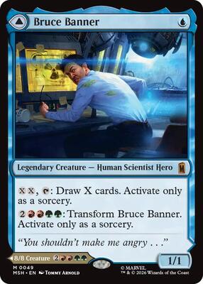 Bruce Banner card from Marvel Super Heroes