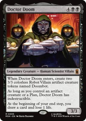 Doctor Doom card from Marvel Super Heroes