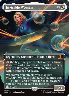 Invisible Woman (Borderless) card from Commander: Marvel Super Heroes