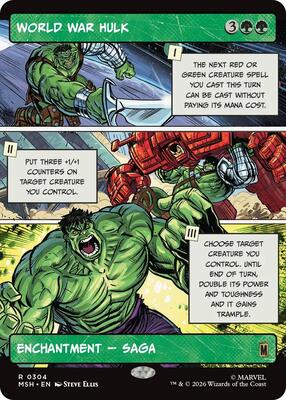 World War Hulk (Borderless) card from Marvel Super Heroes