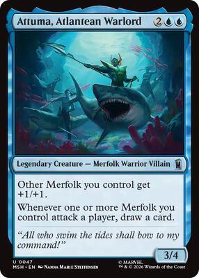 Attuma, Atlantean Warlord card from Marvel Super Heroes