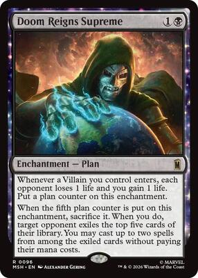 Doom Reigns Supreme card from Marvel Super Heroes