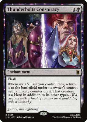 Thunderbolts Conspiracy card from Marvel Super Heroes
