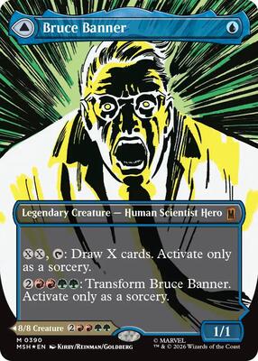 Bruce Banner (Borderless) (0390) card from Marvel Super Heroes