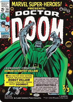 Doctor Doom (Borderless) (0394) card from Marvel Super Heroes