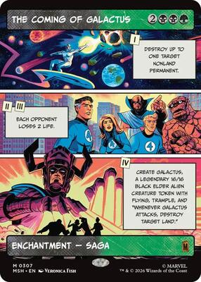 The Coming of Galactus (Borderless) card from Marvel Super Heroes