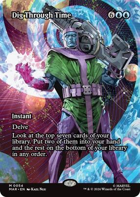 Dig Through Time (Borderless) card from Marvel Universe Eternal-Legal