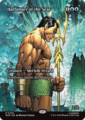 Harbinger of the Seas (Borderless) card from Marvel Universe Eternal-Legal